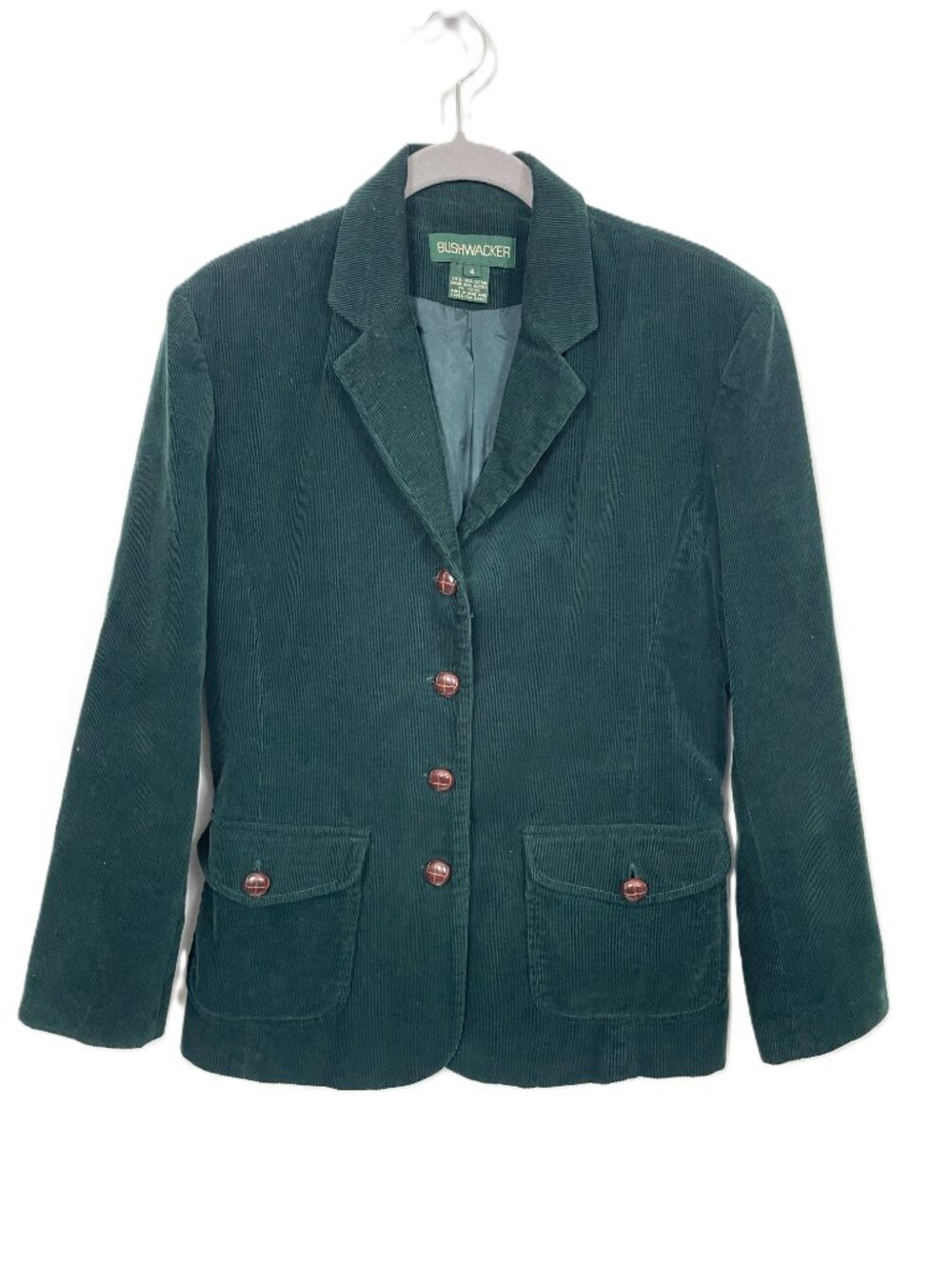 Vintage Bushwacker Forest Green Corduroy Blazer Jacket Academia Size 4